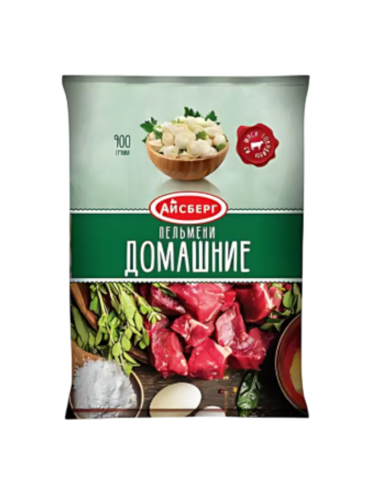 ПЕЛЬМЕНИ АЙСБЕРГ 900Г ДОМАШНИЕ ГОВЯДИНА