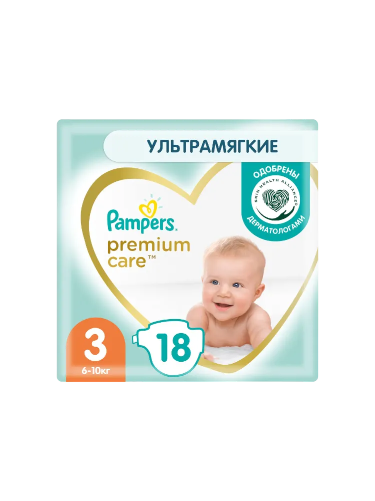 Подгузники Pampers PremCare Midi 6-10 кг №18 