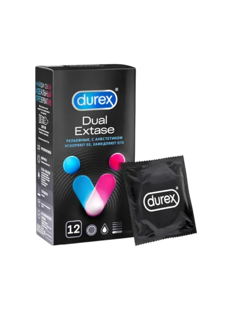 Презервативы Durex Dual Extase №12