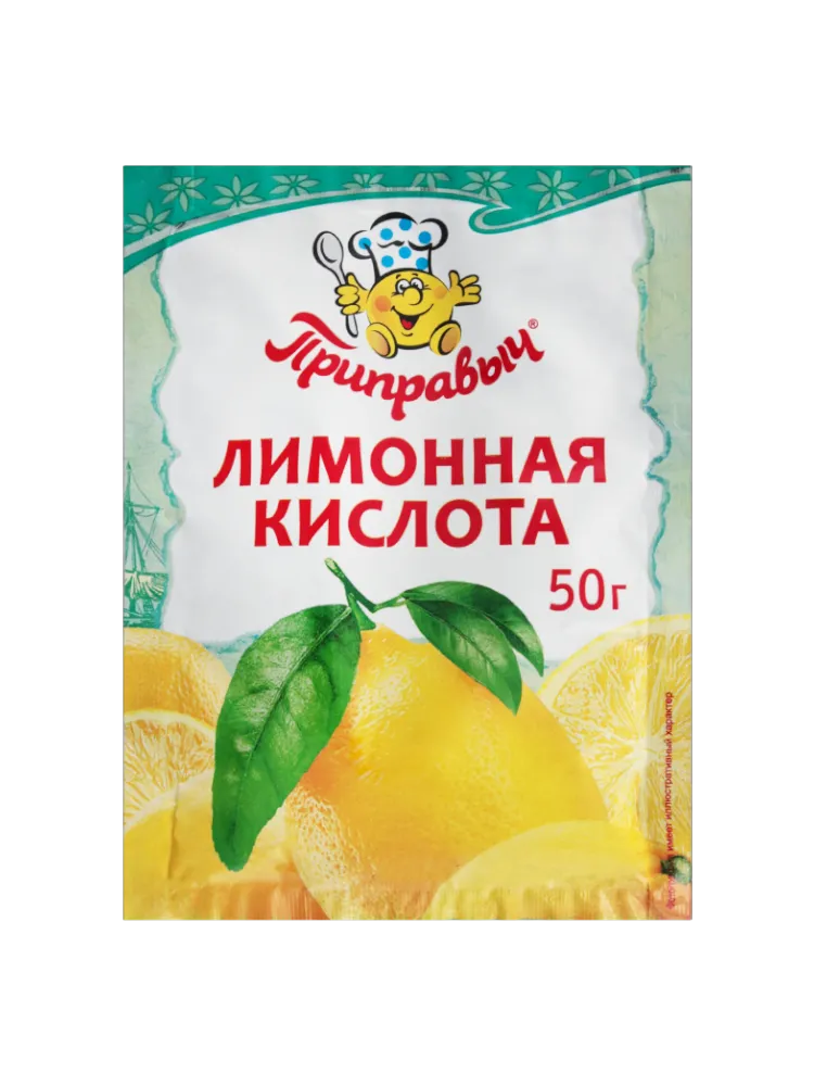 ПРИПРАВА ПРИПРАВЫЧ 50Г ЛИМОННАЯ КИСЛОТА
