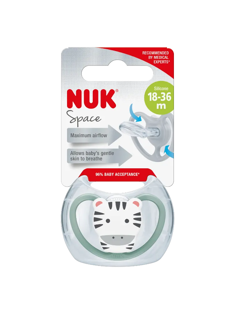 Пустышка NUK силикон Spase 18-36 мес. арт.10729479