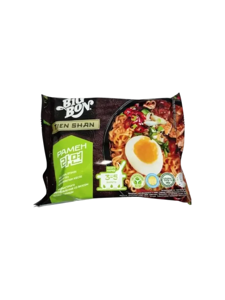 РАМЕН BIGBON СО ВКУСОМ ОСТРОЙ КУРИЦЫ 40Г ПАК 