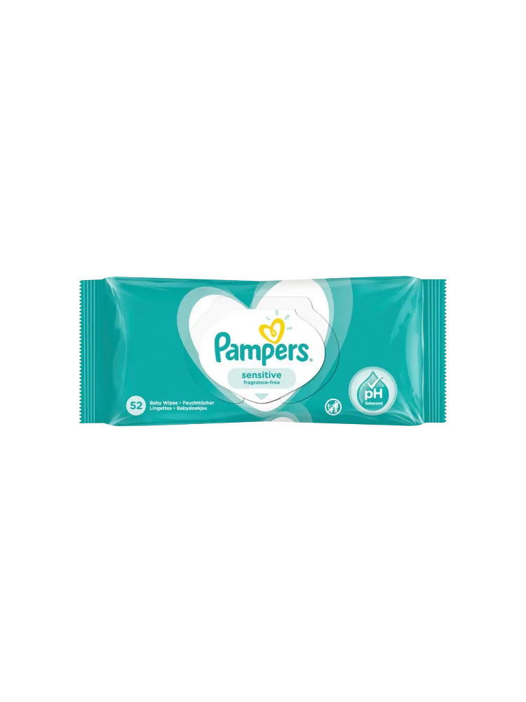 Салфетки влажные Pampers Sensitive №52 
