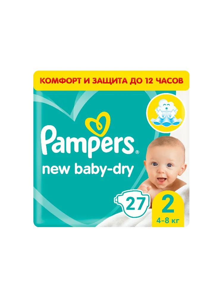 Подгузники Pampers New Baby Dry 4-8 кг №27