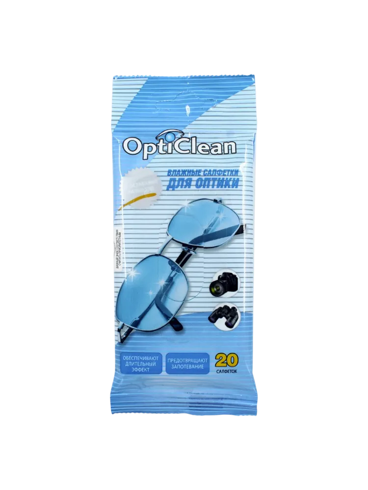 Салфетки влажные OptiClean для Оптики №20 