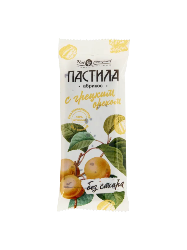 ПАСТИЛА ИЗ АБРИКОСА С ГРЕЦКИМ ОРЕХОМ NUT VINOGRAD 50Г