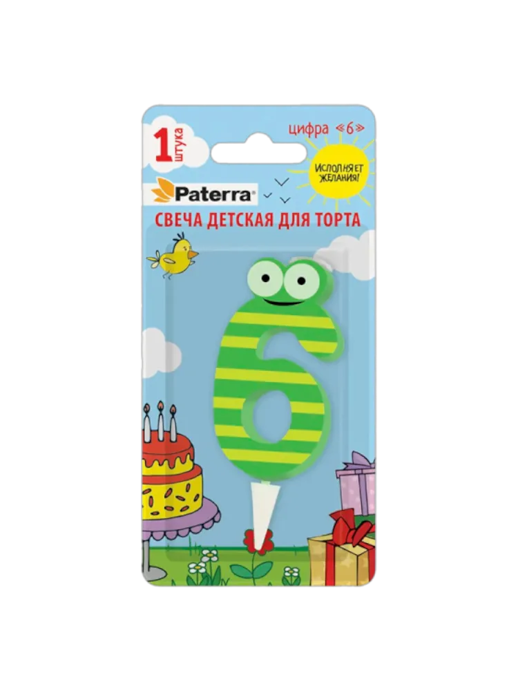 СВЕЧА PATERRA ДЛЯ ТОРТА 6 1ШТ