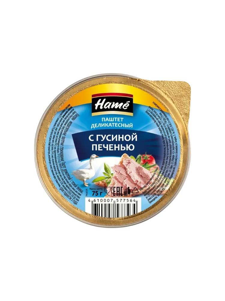 ПАШТЕТ HAME 75Г ИЗ ГУСИНОЙ ПЕЧЕНИ 