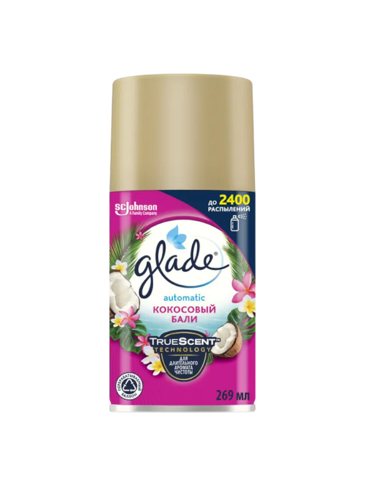 СМЕННЫЙ ФЛАКОН GLADE 269МЛ AUTOMATIC СМ БАЛЛОН КОКОСОВЫЙ БАЛИ
