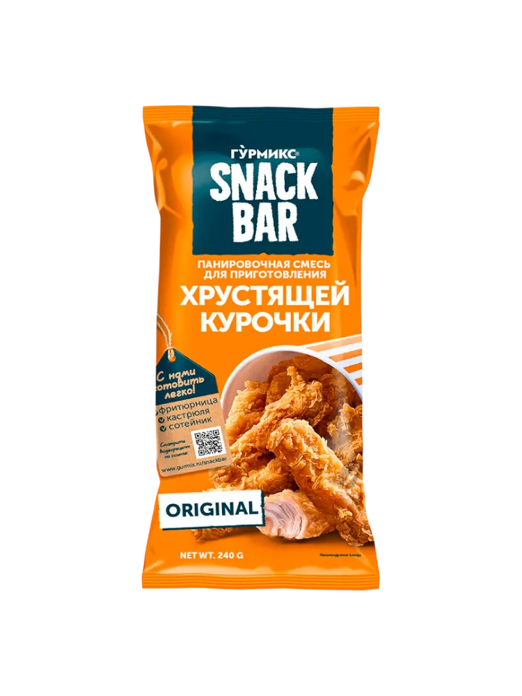 СМЕСЬ ПАНИРОВОЧНАЯ ГУРМИКС 240Г Д/ПРИГОТОВЛЕНИЯ ХРУСТЯЩЕЙ КУРОЧКИ