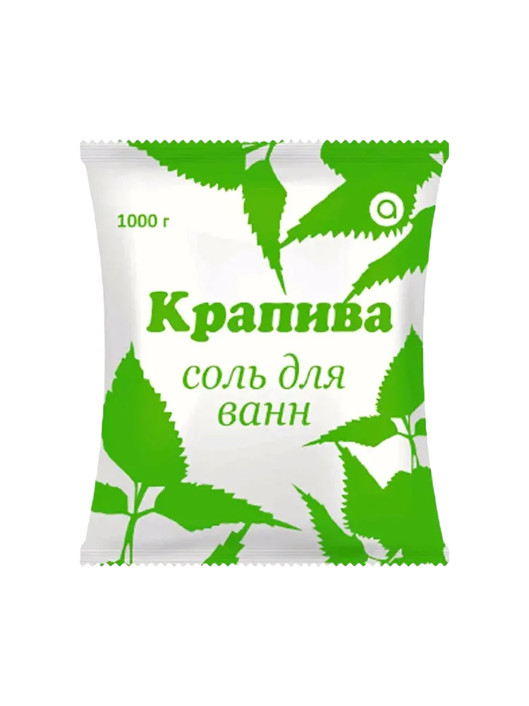 СОЛЬ Д/ВАНН АРОМИКА 1000Г КРАПИВА 1/12 ПАКЕТ