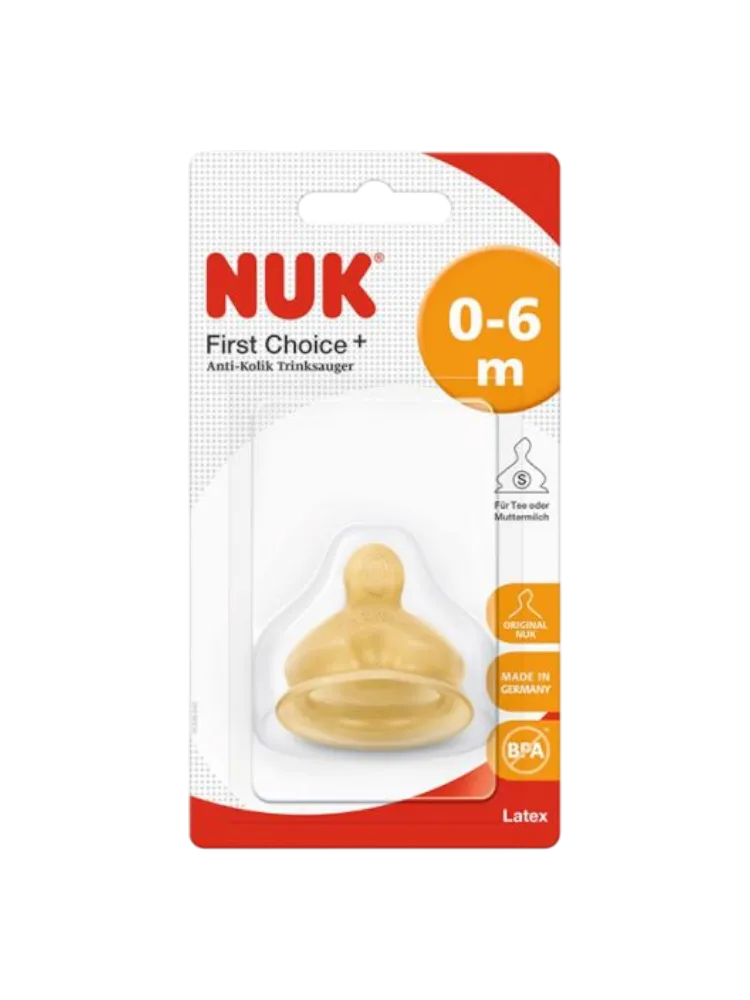 Соска NUK латекс First Choice Plus отверстие М 0-6 мес. арт.10701239