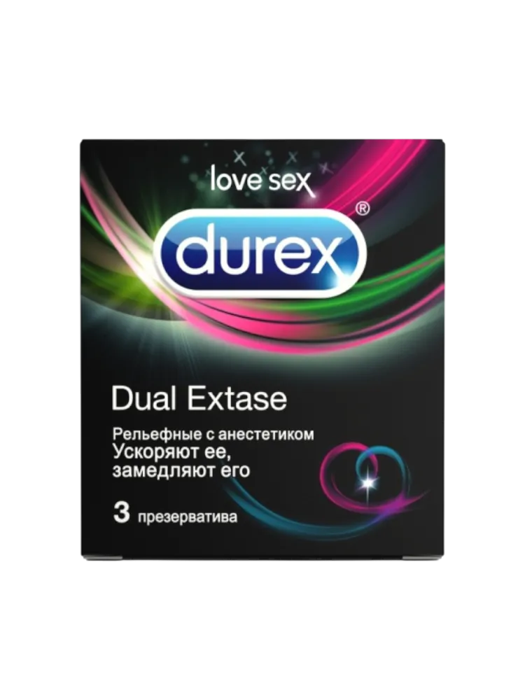 Презервативы Durex Dual Extase №3
