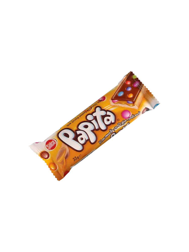 ПЕЧЕНЬЕ PAPITA CARAMEL 33Г МОЛОЧНЫЙ ШОКОЛАД С КАРАМЕЛЬЮ 