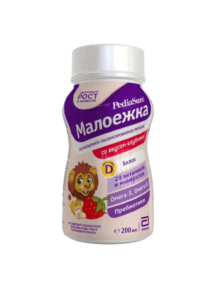 НАПИТОК ПЕДИАШУР МАЛОЕЖКА 200МЛ КЛУБНИКА
