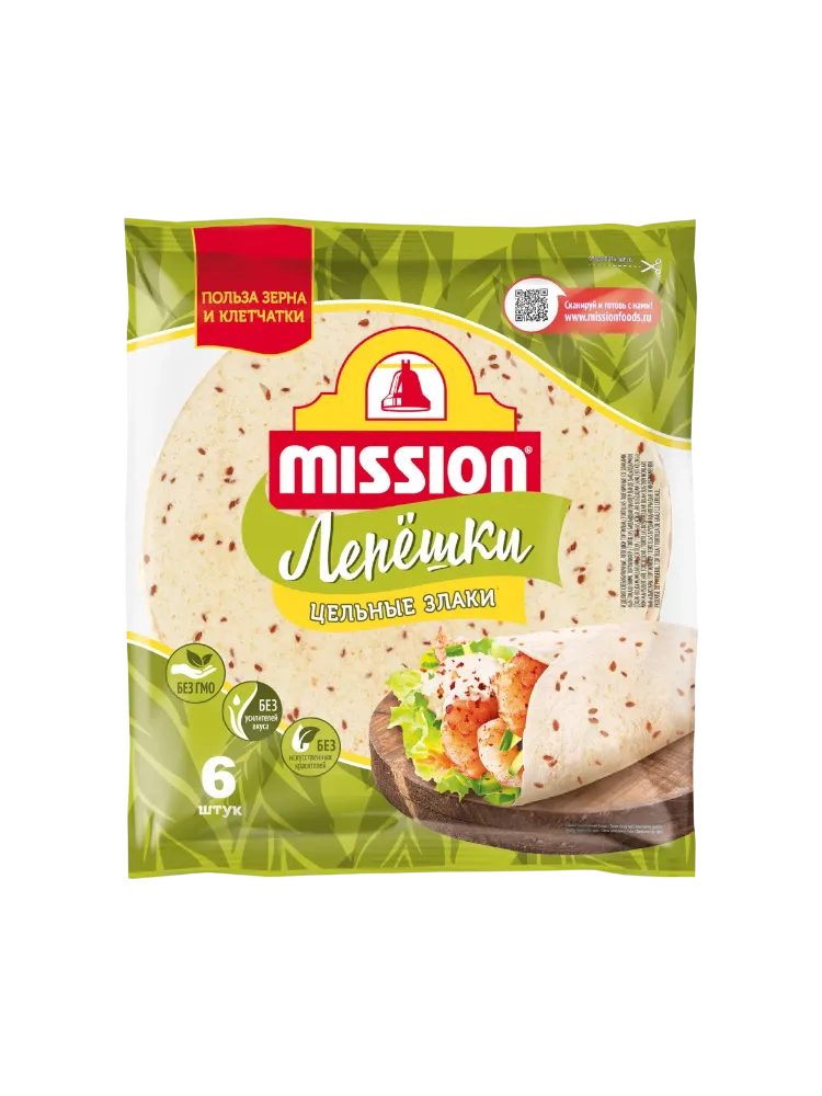 ТОРТИЛЬИ MISSION 250Г СО ЗЛАКАМИ ПШЕНИЧ 8Д