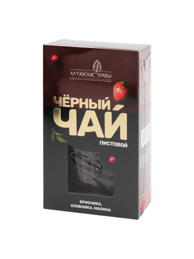 Чай  Ягодная россыпь  листовой черный 50,0