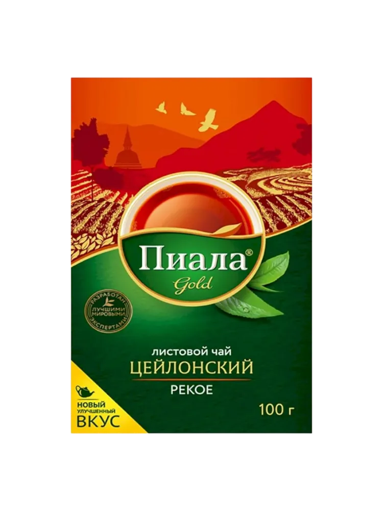 ЧАЙ ПИАЛА GOLD 100Г ЦЕЙЛОНСКИЙ ЛИСТОВОЙ 