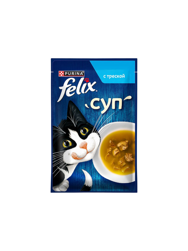Корм Felix суп треска 48 г 1 шт