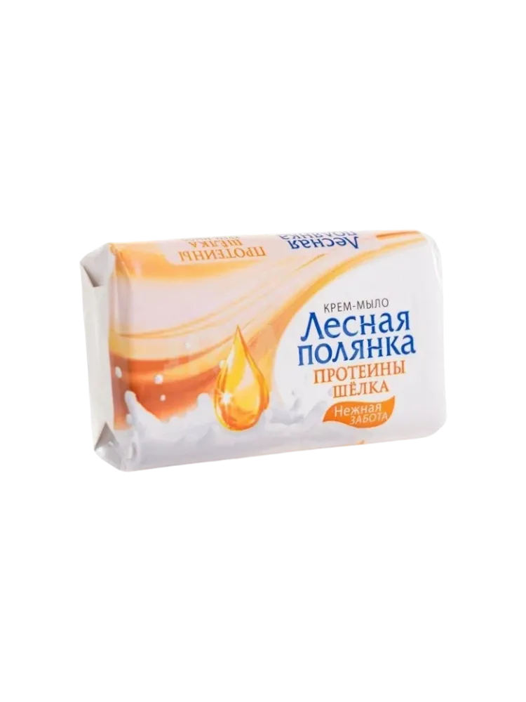 МЫЛО ЛЕСНАЯ ПОЛЯНКА 90Г ПРОТЕИНЫ ШЕЛКА