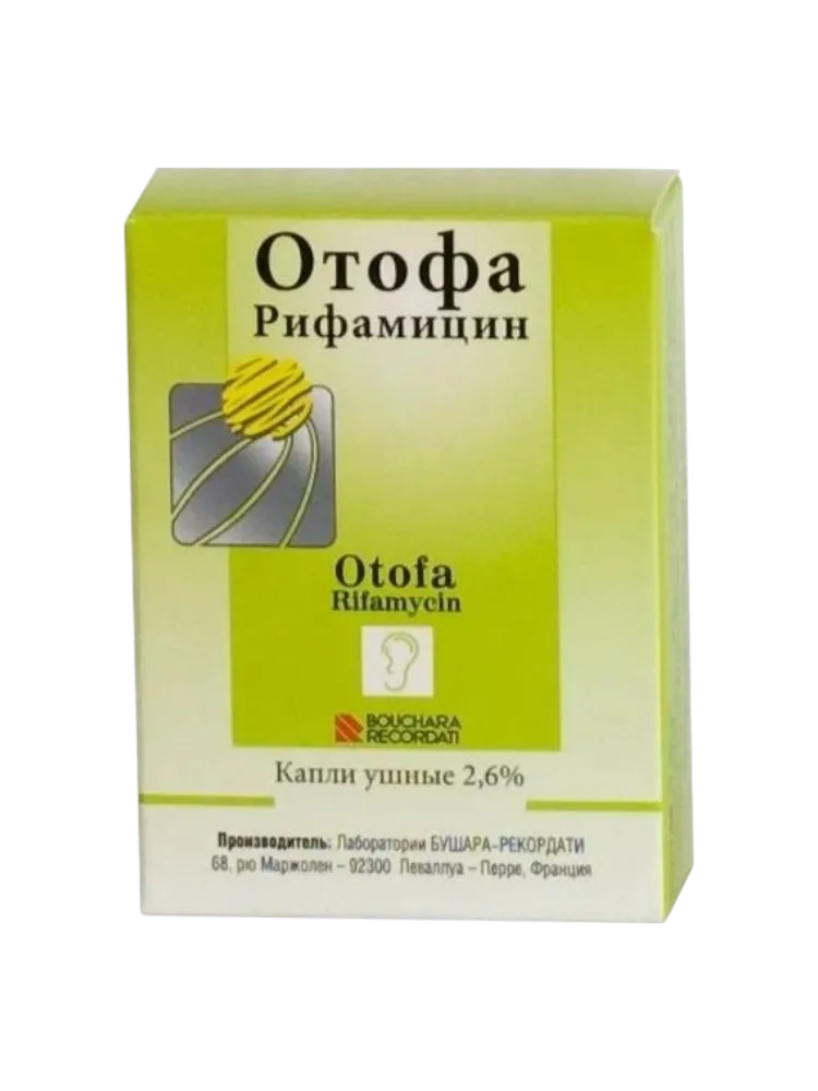 Отофа 2,6% 10мл ушные капли - фото 1