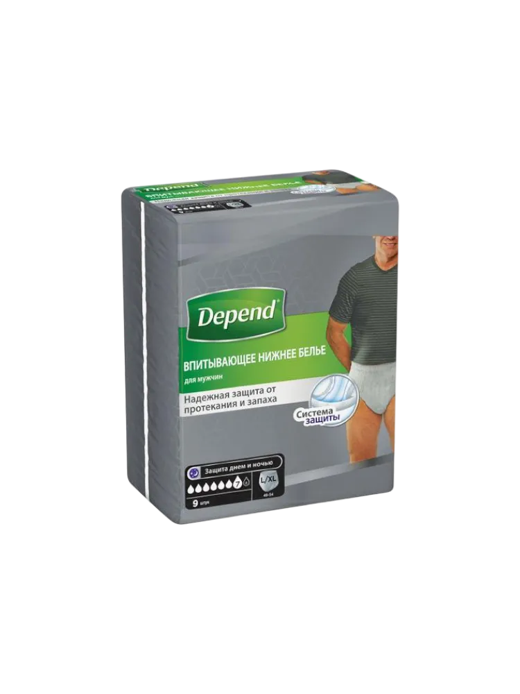 Подгузники   Depend L/XL № 9 - фото 1