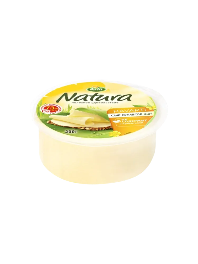 СЫР NATURA СЛИВОЧНЫЙ 200Г 45% ЦИЛИНДР