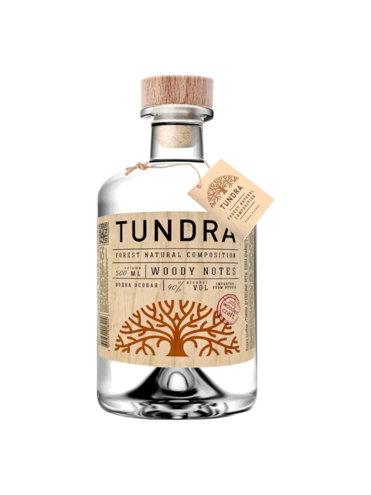 ВОДКА TUNDRA 40% 0.5Л ДРЕВЕСНЫЕ НОТЫ - фото 1