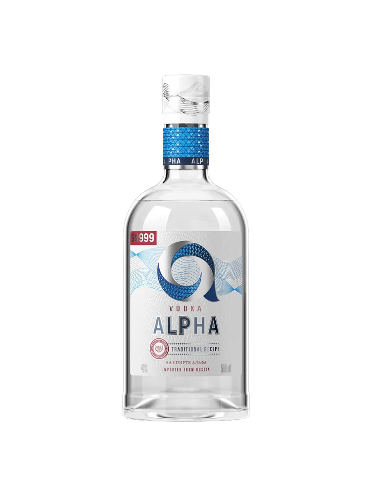 ВОДКА 99999 ALPHA 0.5Л(12) - фото 1