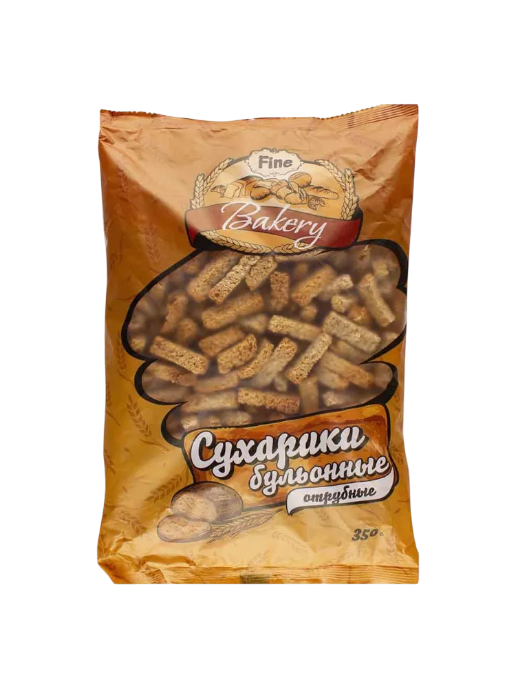 СУХАРИ FINE BAKERY 350Г БУЛЬОННЫЕ ОТРУБНЫЕ