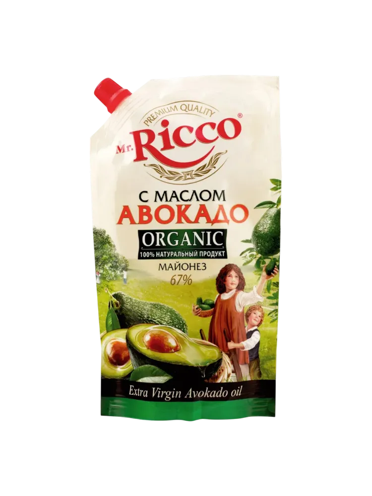 МАЙОНЕЗ MR RICCO 400МЛ ORGANIC С МАСЛОМ АВОКАДО 67% Д/П