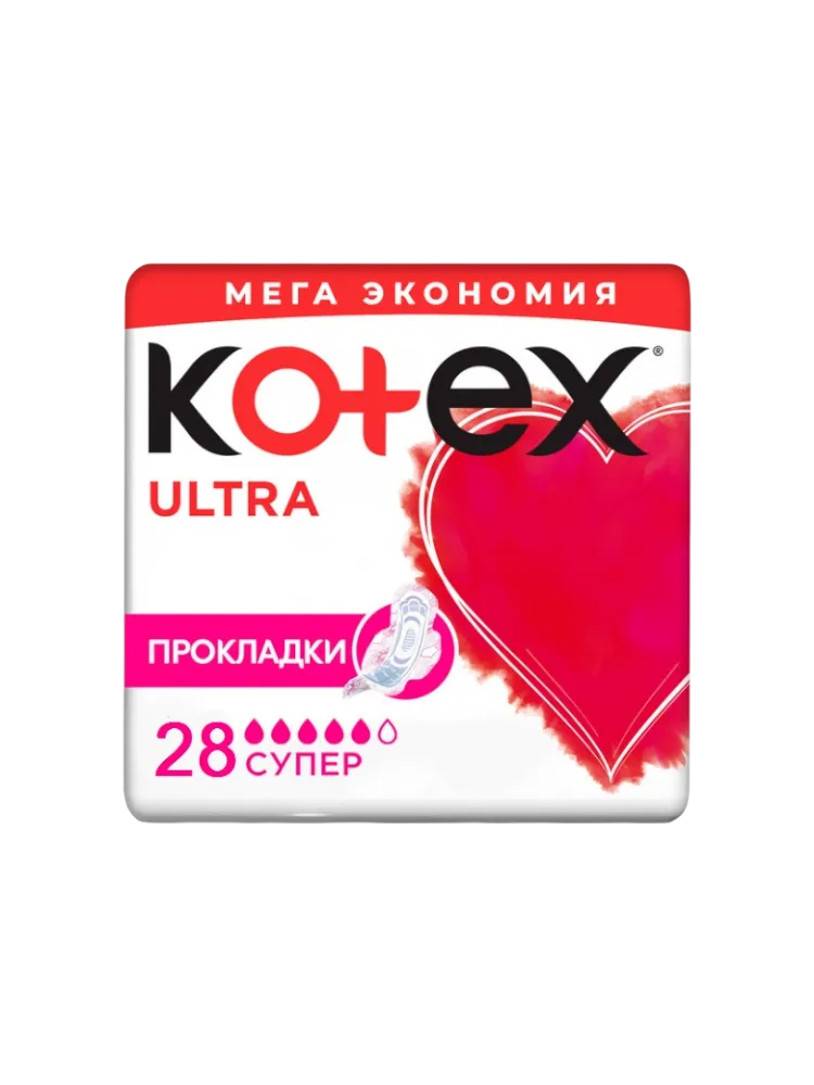 ПРОКЛАДКИ KOTEX ULTRA NET QUADRO SUPER PADS 28ШТ