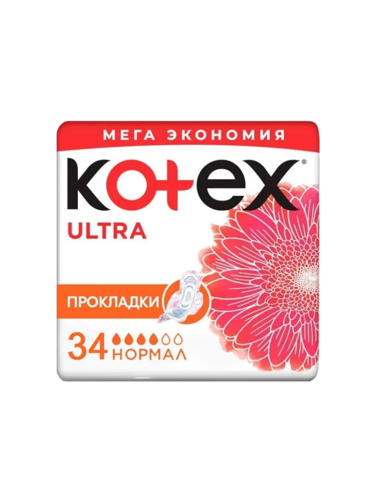 ПРОКЛАДКИ KOTEX ULTRA NET QUADRO NORMAL PADS 34ШТ