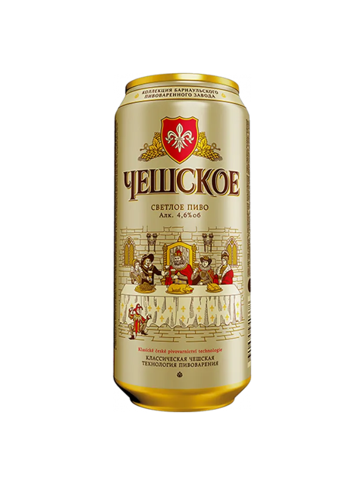 ПИВО ЧЕШСКОЕ 0.45Л СВЕТЛОЕ 4,6% Ж/Б - фото 1