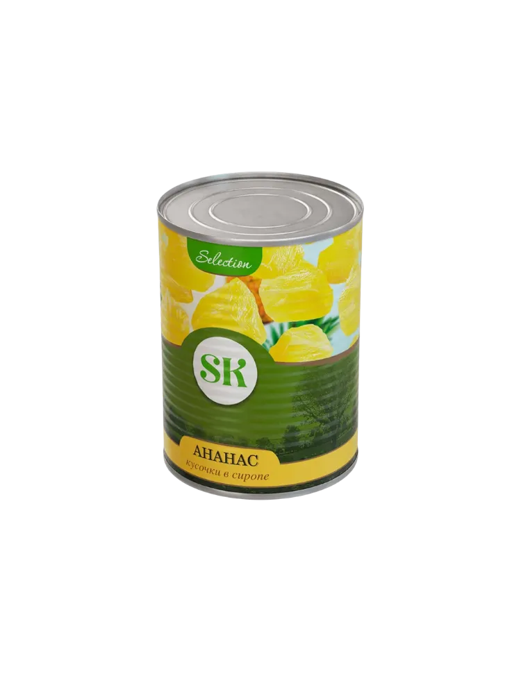 АНАНАСЫ БРИГАНТИНА КУСОЧКИ В СИРОПЕ 565Г