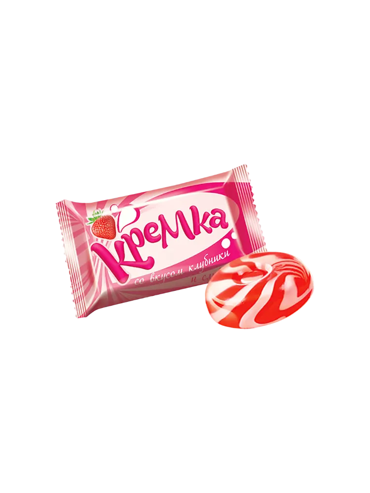 ЯШКИНО КОНФ КРЕМКА СО ВКУСОМ КЛУБНИКИ И СЛИВОК 