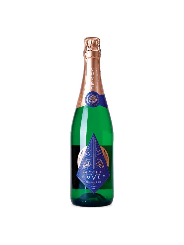 ШАМПАНСКОЕ КАЗАХСТАНСКОЕ BACCHUS CUVEE ПОЛУСУХОЕ В КОР 0,75Л - фото 1