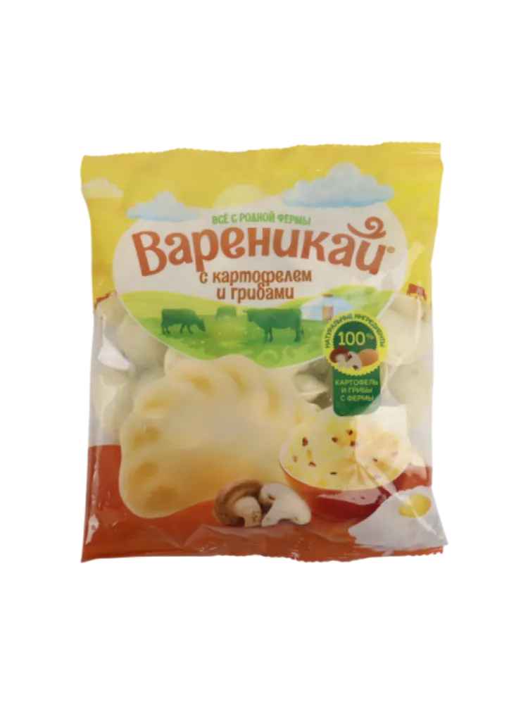 ВАРЕНИКИ ВАРЕНИКАЙ С КАРТОФЕЛЕМ И ГРИБАМИ 350Г