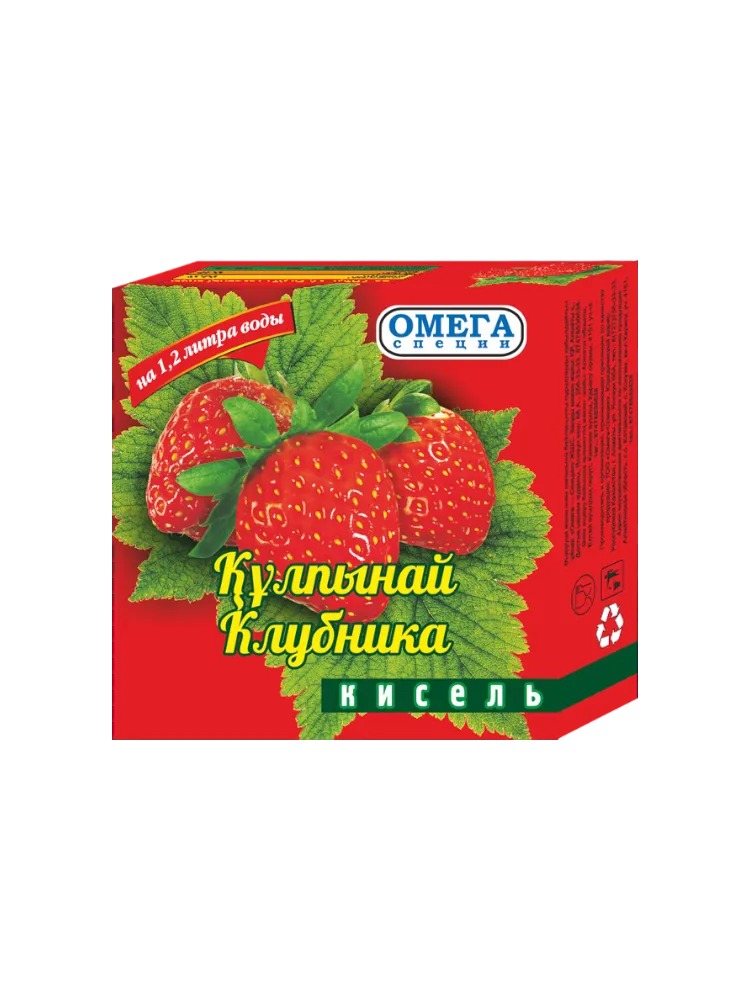 КИСЕЛЬ ОМЕГА 170Г КЛУБНИКА  - фото 1