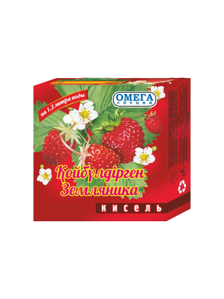КИСЕЛЬ ОМЕГА 170Г ЗЕМЛЯНИКА  - фото 1