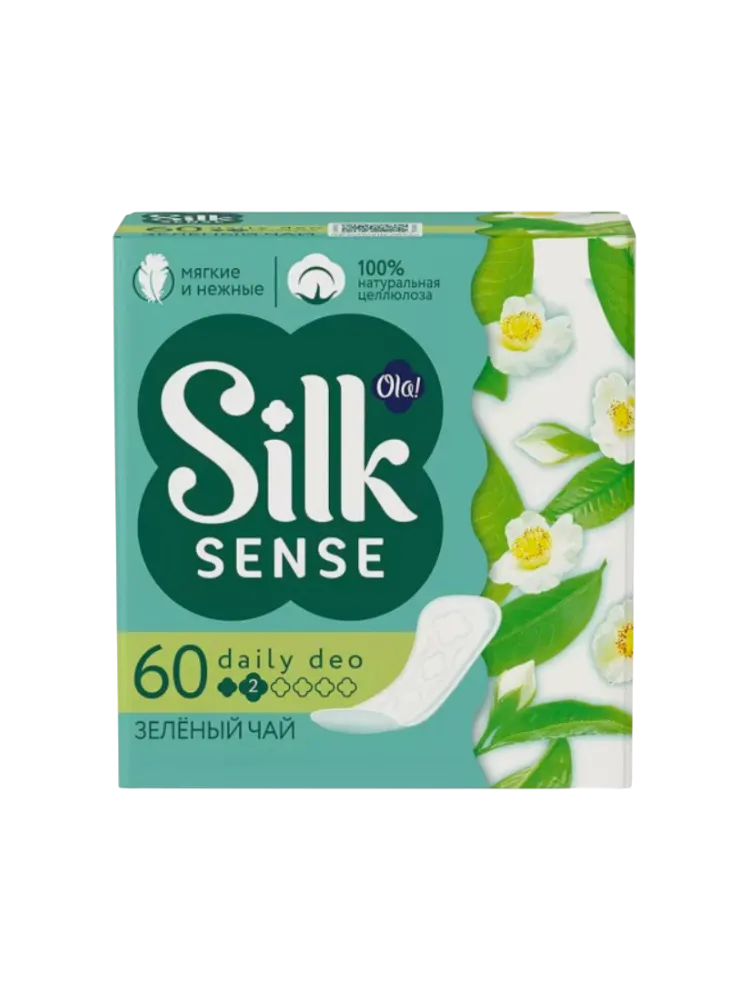 OLA! SILK прокладки ежедневные Зеленый чай №60