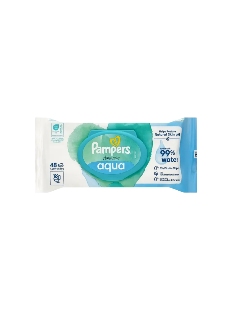 Салфетки влажные Pampers Harmonie Aqua 14x48