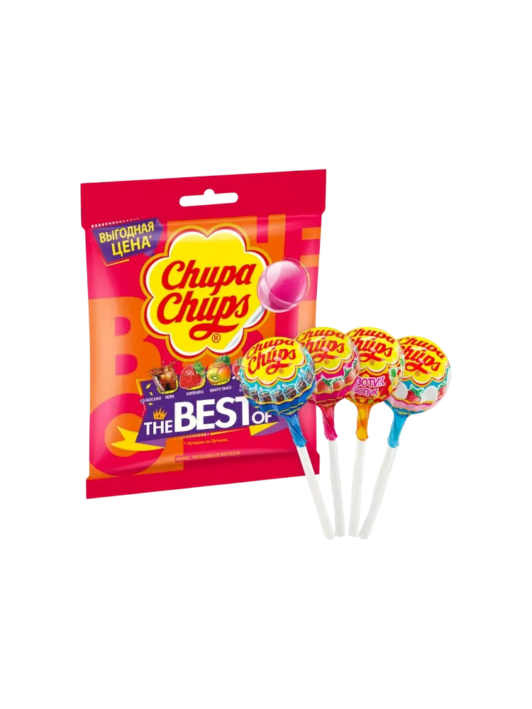 КАРАМЕЛЬ CHUPA CHUPS THE BEST OF 10*12Г