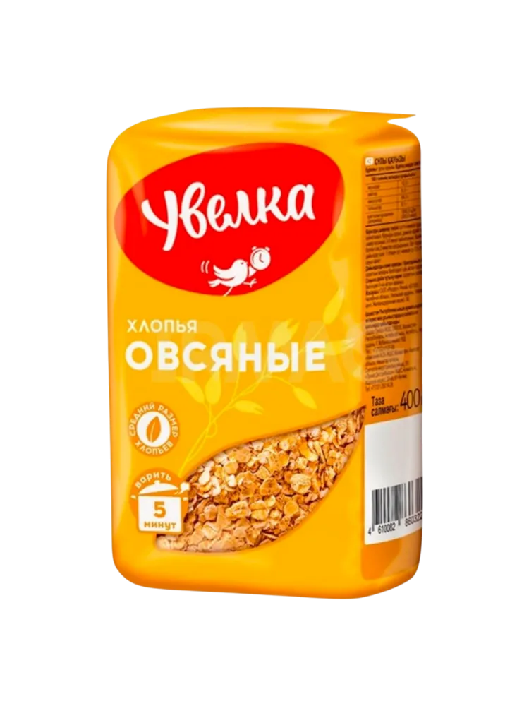 ХЛОПЬЯ УВЕЛКА ОВСЯНЫЕ 400Г М/У(6)