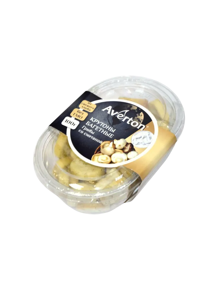 СУХАРИКИ БАГЕТНЫЕ AVERTON 100Г ГРИБЫ СО СМЕТАНОЙ