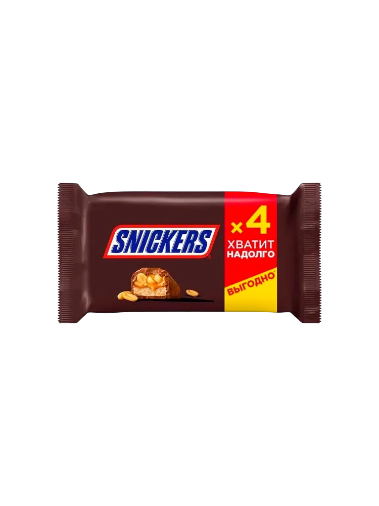 ШОКОЛАД БАТ SNICKERS 4*40Г МУЛЬТИПАК 