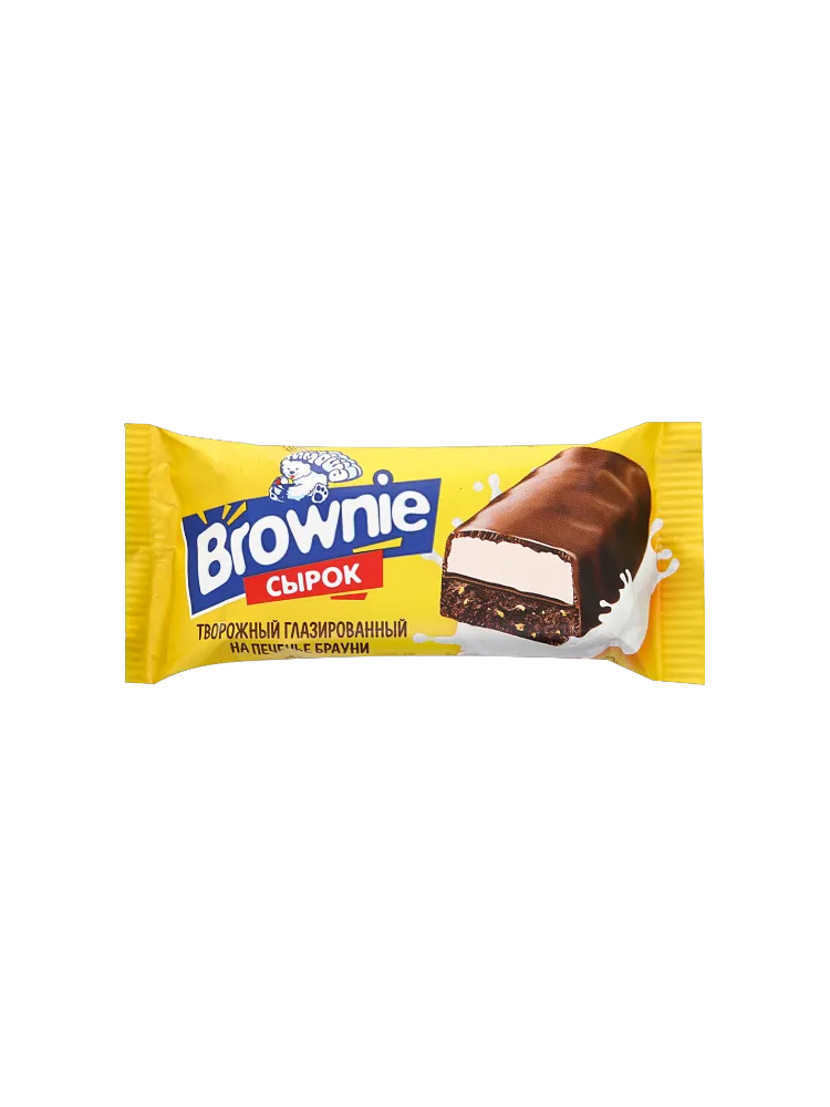 СЫРОК ТВОРОЖ ГЛАЗИР BROWNIE НА ПЕНЧЕНЬЕ БРАУНИ 65Г 