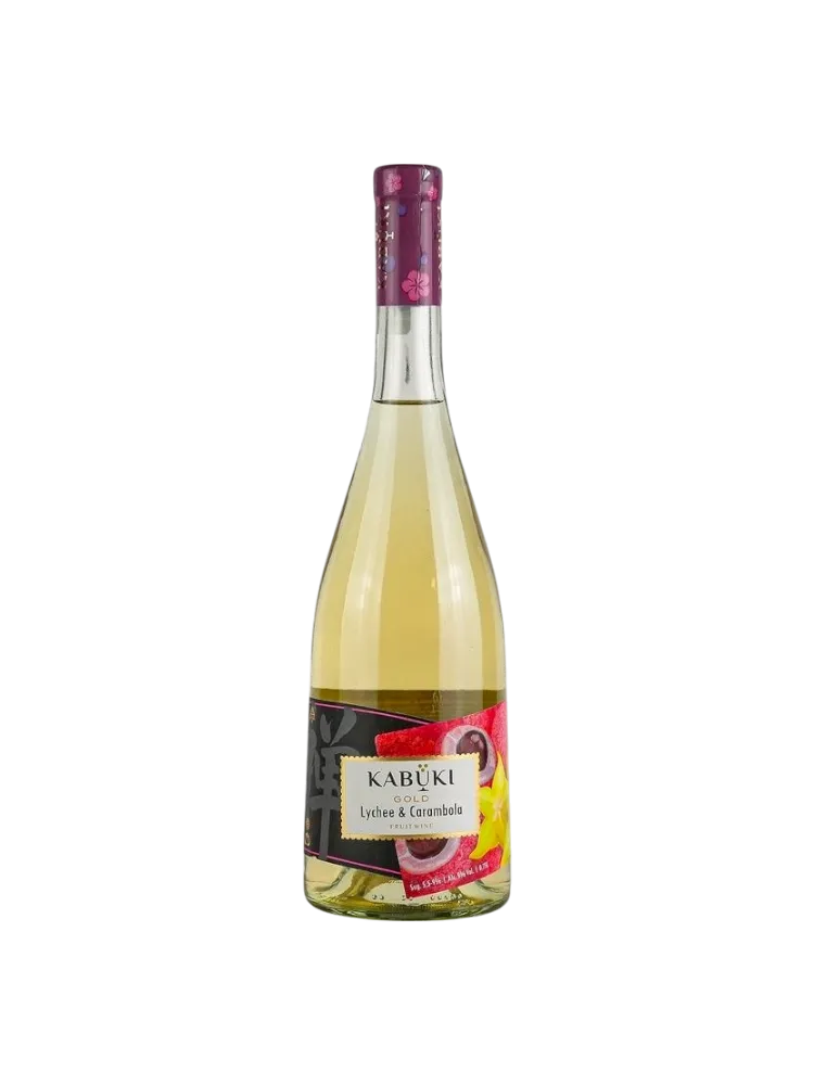 НАПИТОК ВИННЫЙ KABUKI GOLD LYCHEE & CARAMBOLA (ЛИЧИ & КАРАМБОЛА) 0.75Л 9% (6) - фото 1