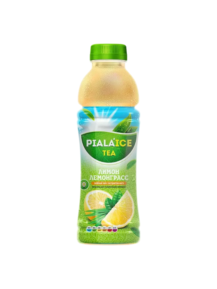 ЧАЙ ХОЛ ПIALA ICE TEA 0.5Л ЛИМОН/ЛЕМОНГРАСС С ЭКСТР МАТЭ ЗЕЛ