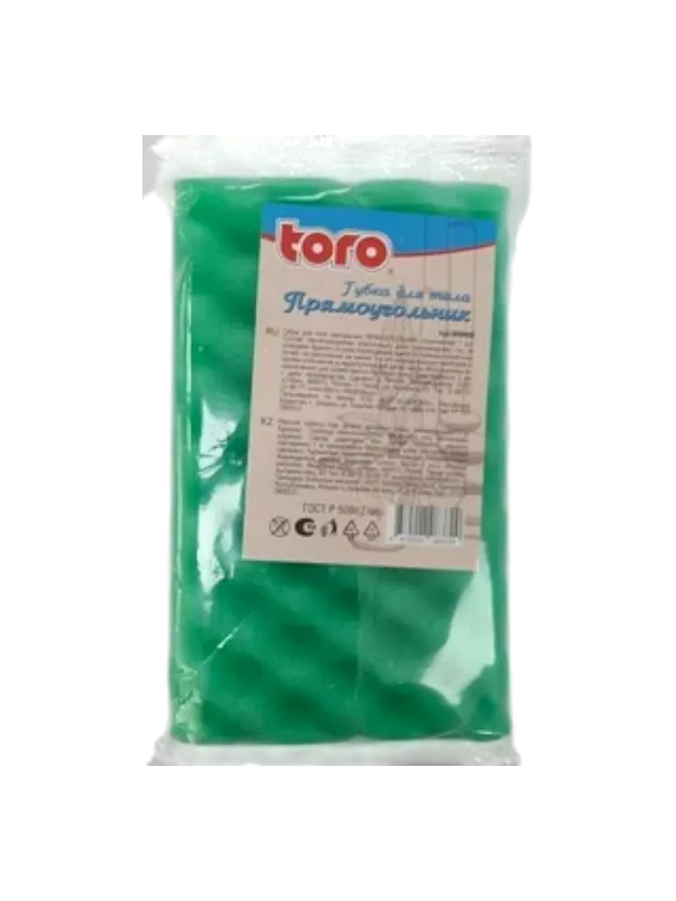 МАССАЖНАЯ ГУБКА Д/ТЕЛА TORO ПРЯМОУГОЛЬНИК